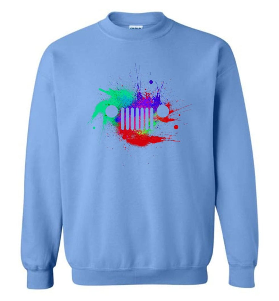 Watercolor Jeep Grill - Sweatshirt - Carolina Blue / M - Sweatshirt