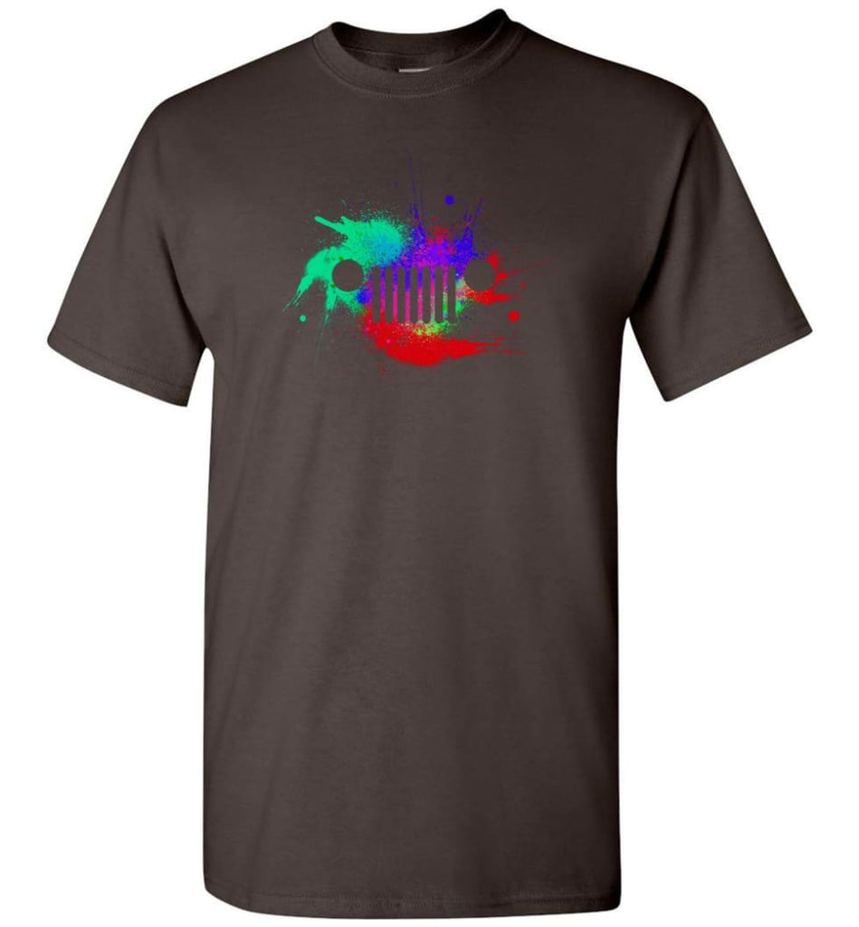 Watercolor Jeep Grill - T-Shirt - Dark Chocolate / S - T-Shirt