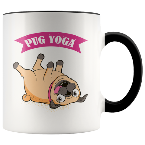 Pug Yoga Fun Pugs Lover Funny Dog Owners Premium Accent Mug