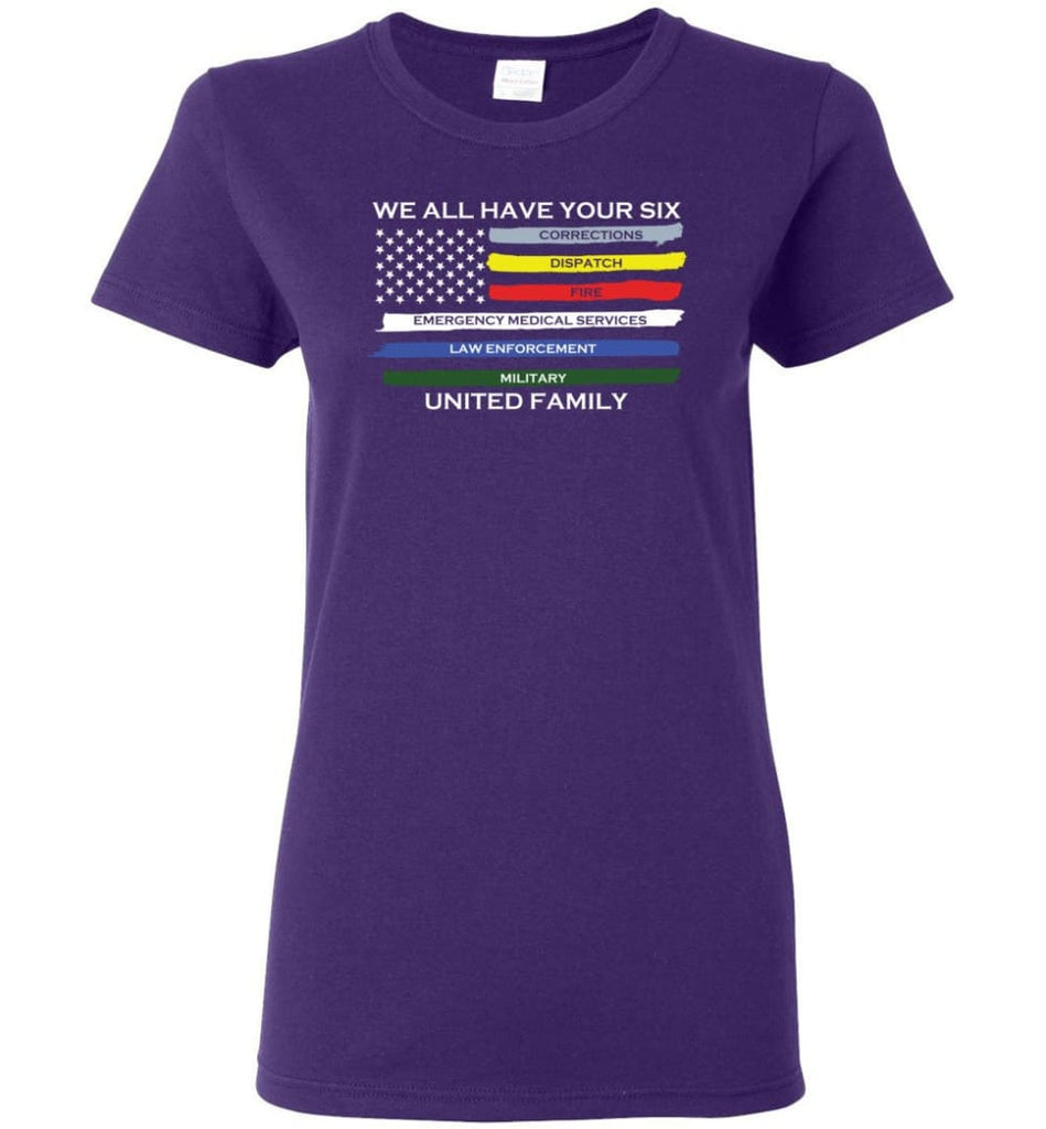 We All Have Your Six United Family Women Tee - Purple / M