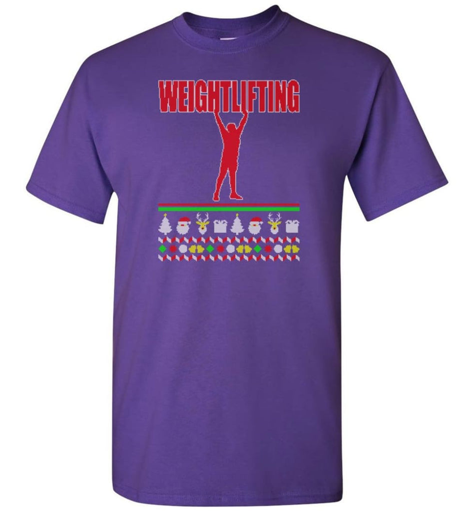 Weightlifting Ugly T-Shirt - Purple / S