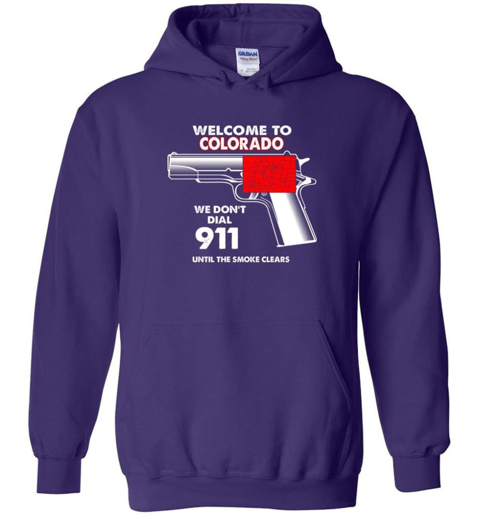 Welcome To Colorado 2nd Amendment Supporters Hoodie - Purple / M