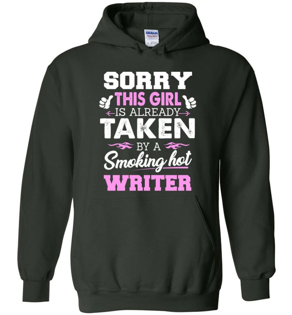 Writer Shirt Cool Gift for Girlfriend Wife or Lover - Hoodie - Forest Green / M