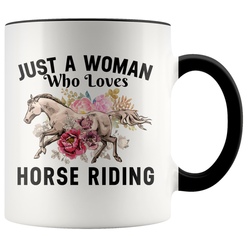 Horse Lover Just A Woman Who Loves Horse Riding Premium Accent Mug