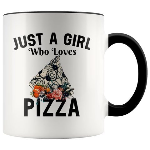 Just A Girl Who Loves Pizza Premium Accent Mug