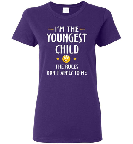 Youngest Child Shirt Funny Gift For Youngest Child Women Tee - Purple / M