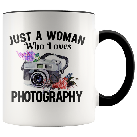 Just A Woman Who Loves Photography Premium Accent Mug